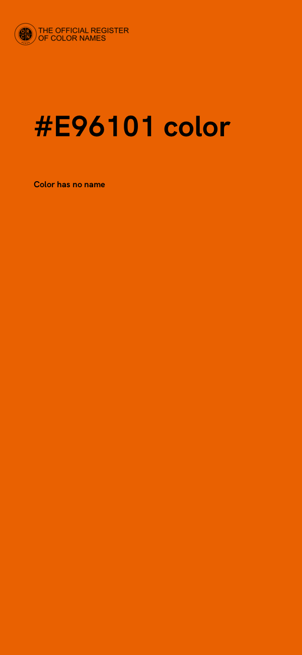#E96101 color image