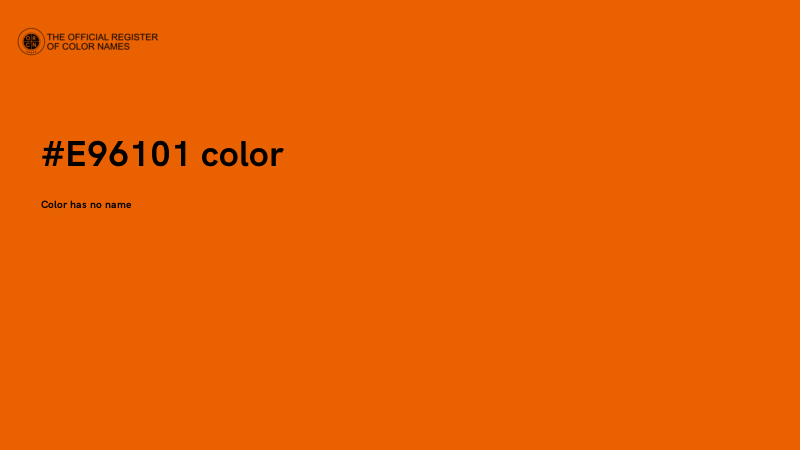#E96101 color image