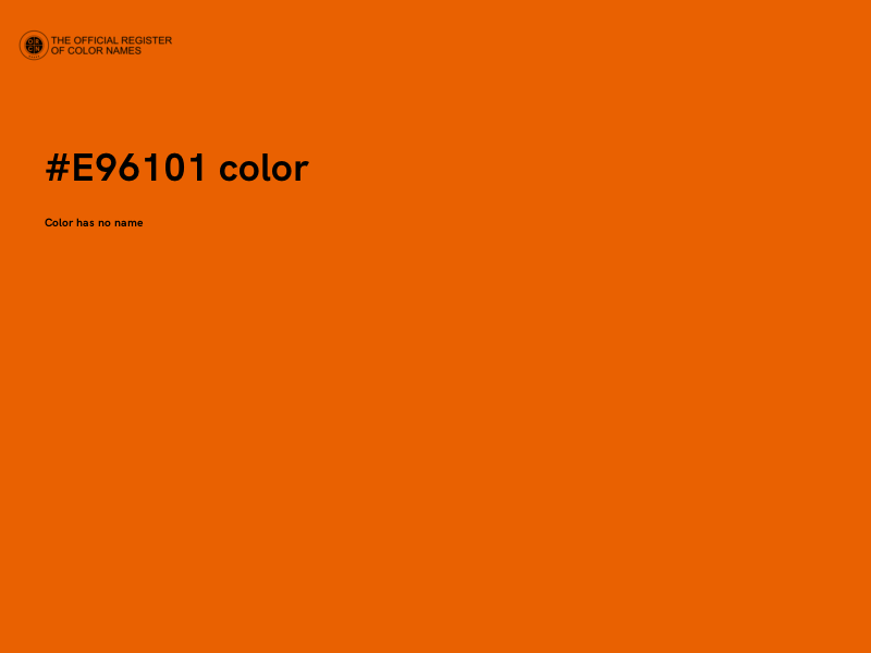 #E96101 color image