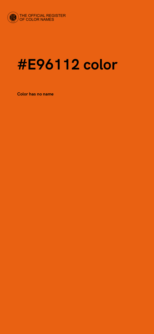#E96112 color image