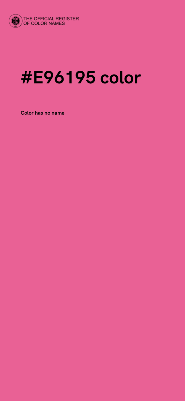#E96195 color image