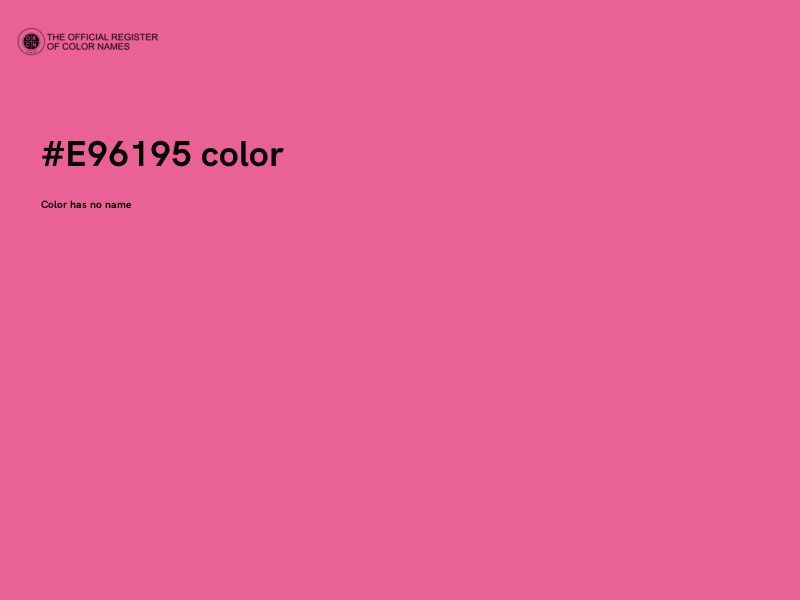 #E96195 color image