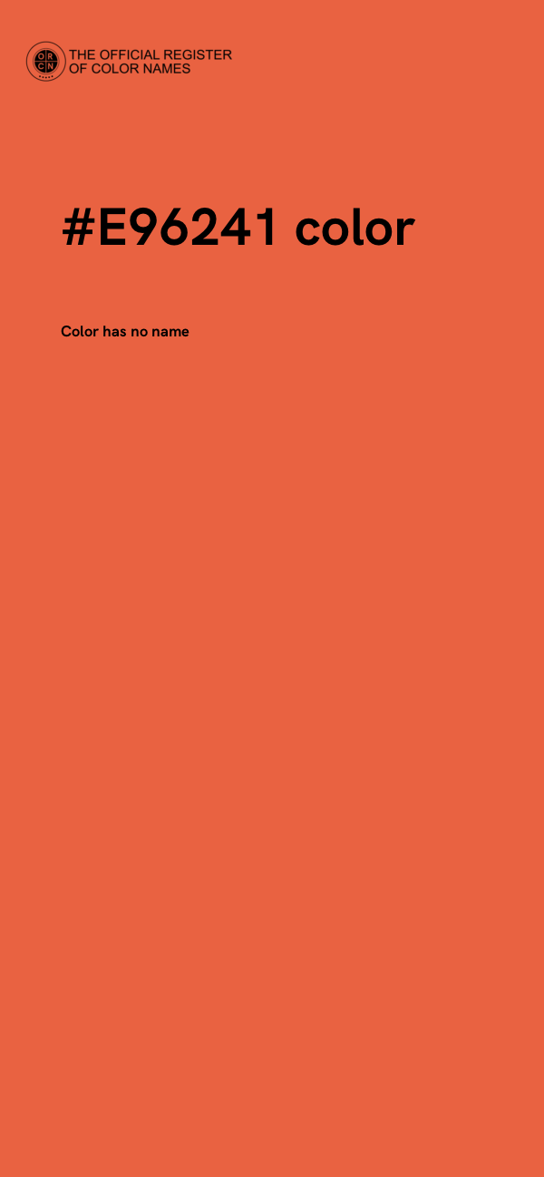 #E96241 color image