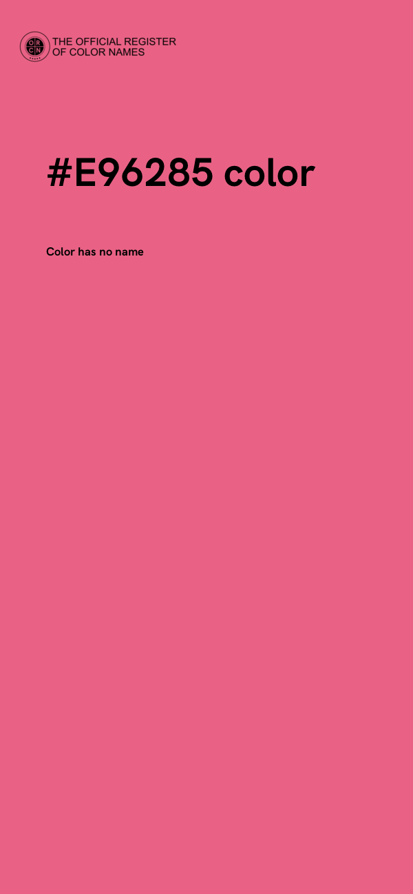 #E96285 color image
