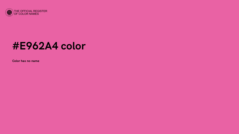 #E962A4 color image