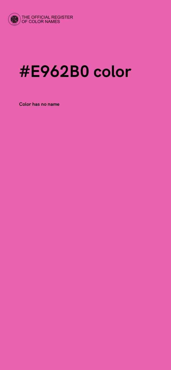 #E962B0 color image