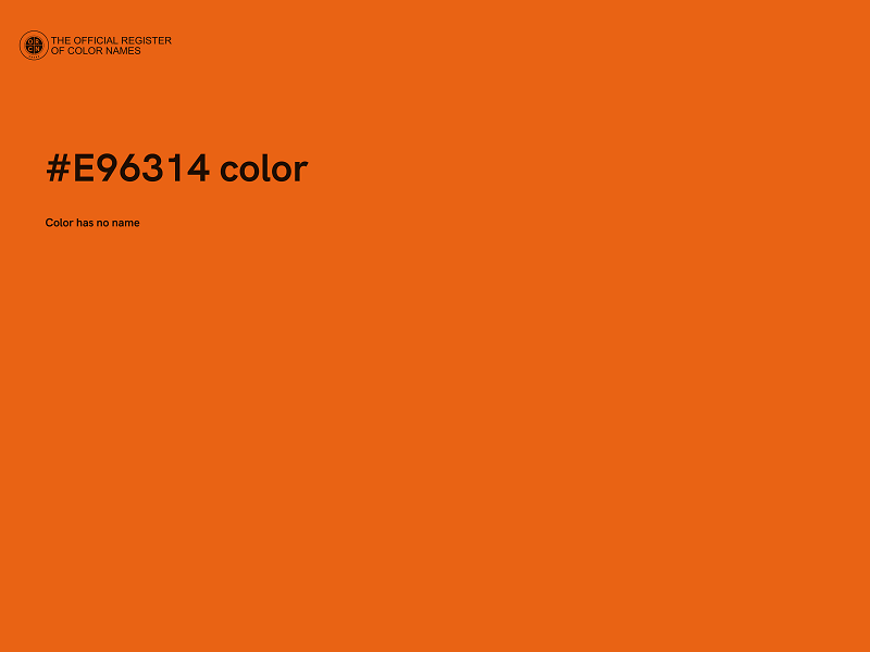 #E96314 color image