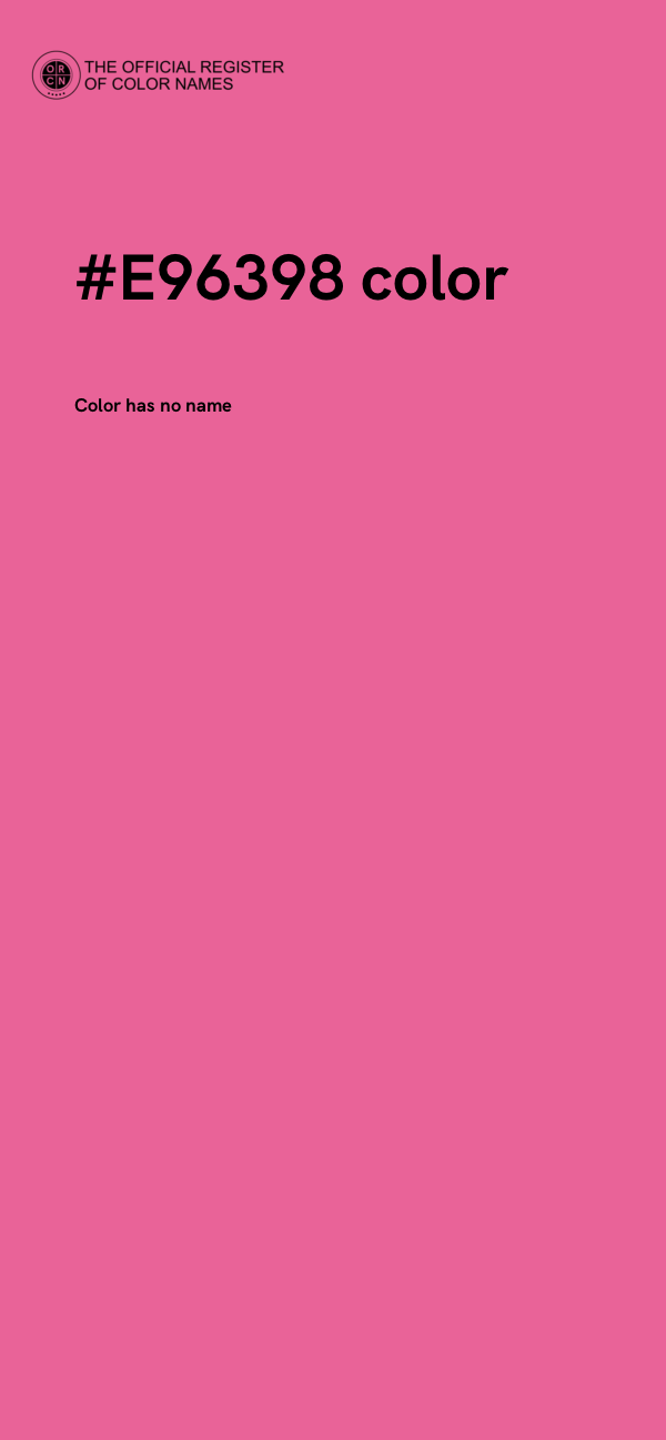 #E96398 color image
