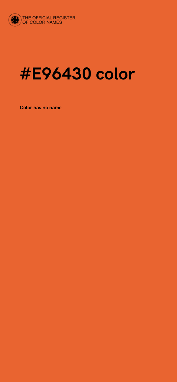 #E96430 color image