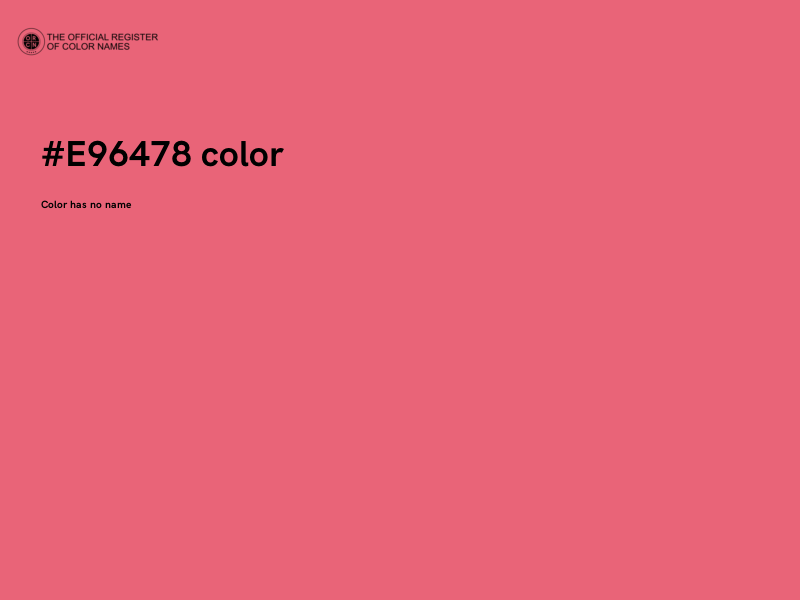 #E96478 color image