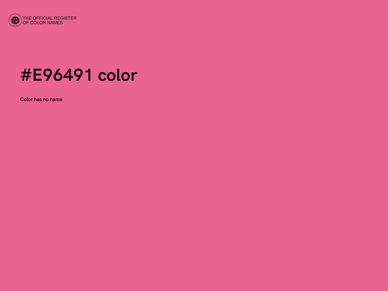 #E96491 color image