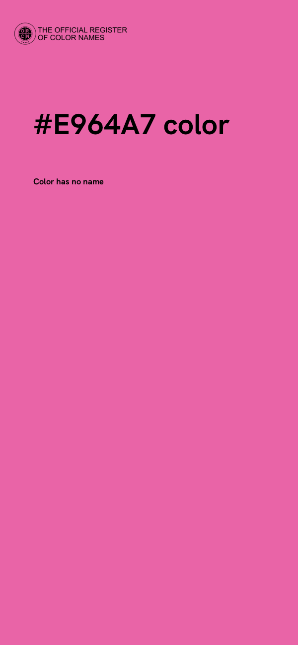 #E964A7 color image