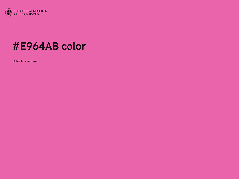 #E964AB color image