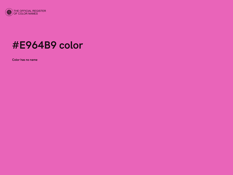 #E964B9 color image