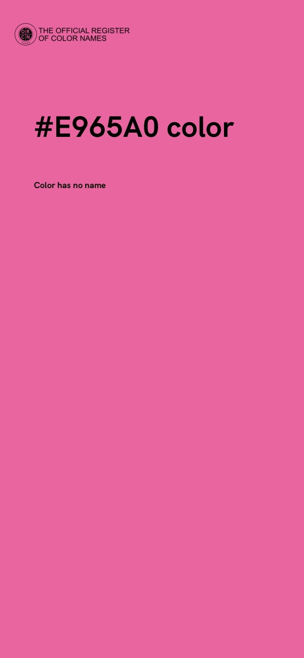 #E965A0 color image