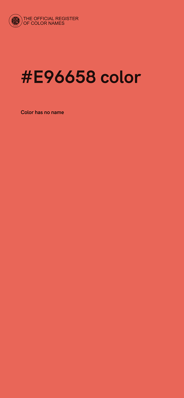 #E96658 color image