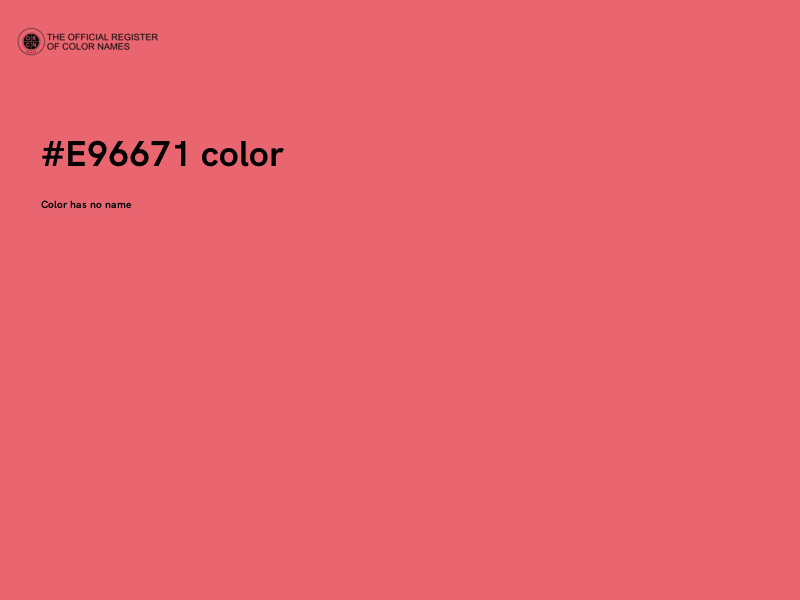 #E96671 color image