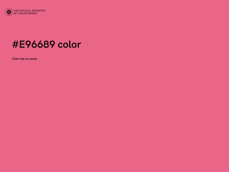 #E96689 color image