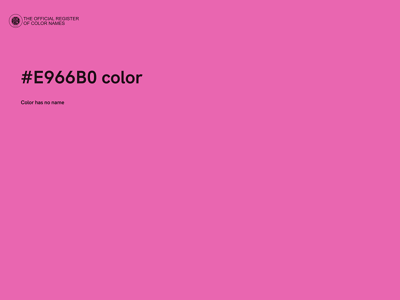 #E966B0 color image