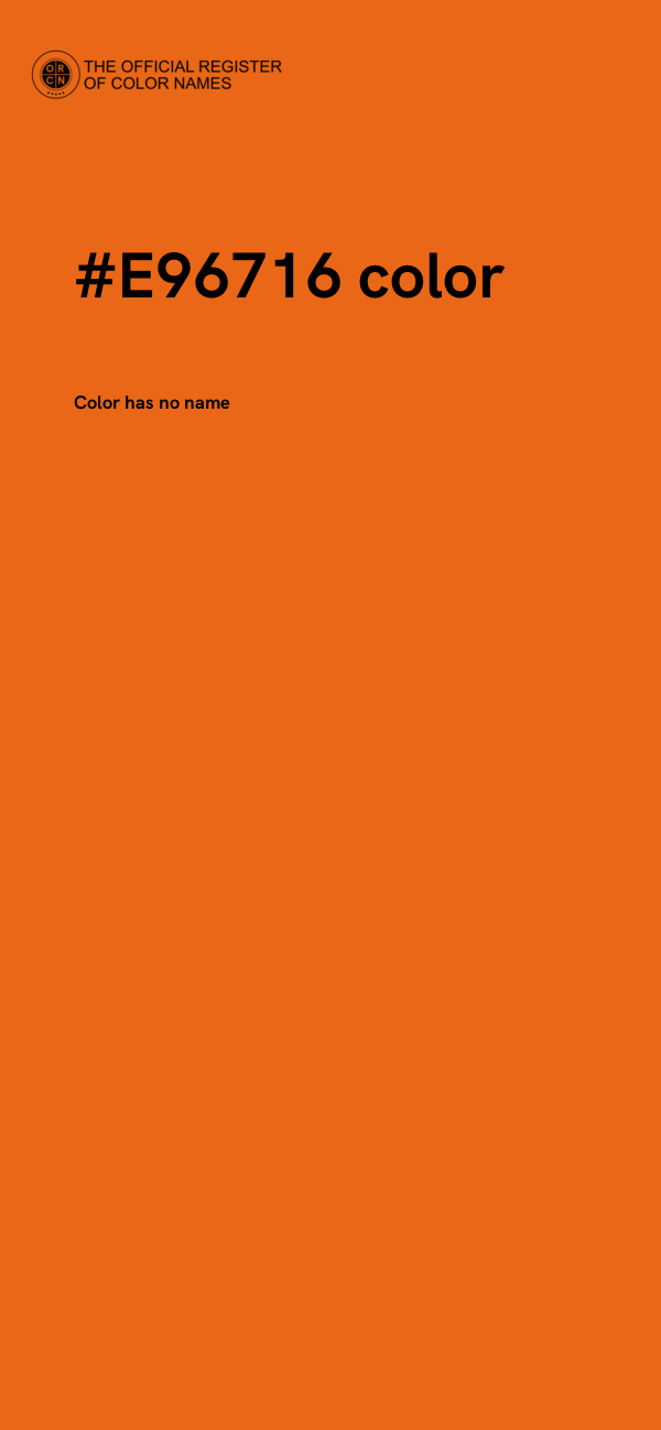 #E96716 color image