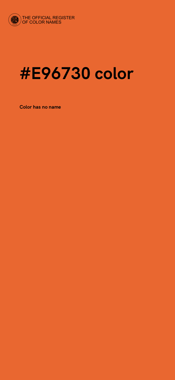 #E96730 color image