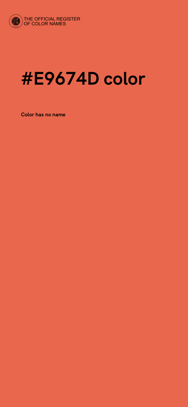 #E9674D color image