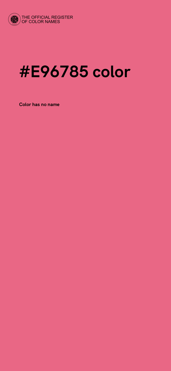 #E96785 color image