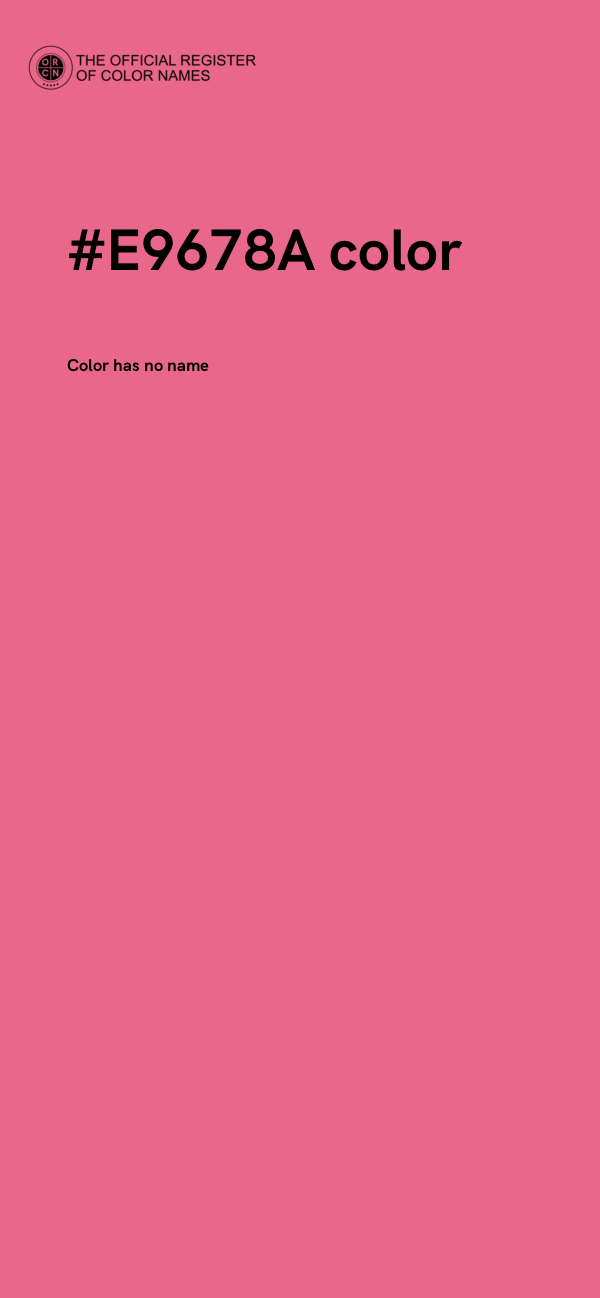 #E9678A color image