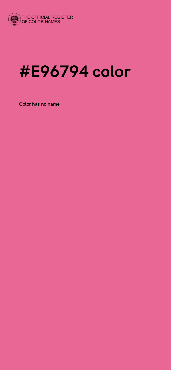 #E96794 color image