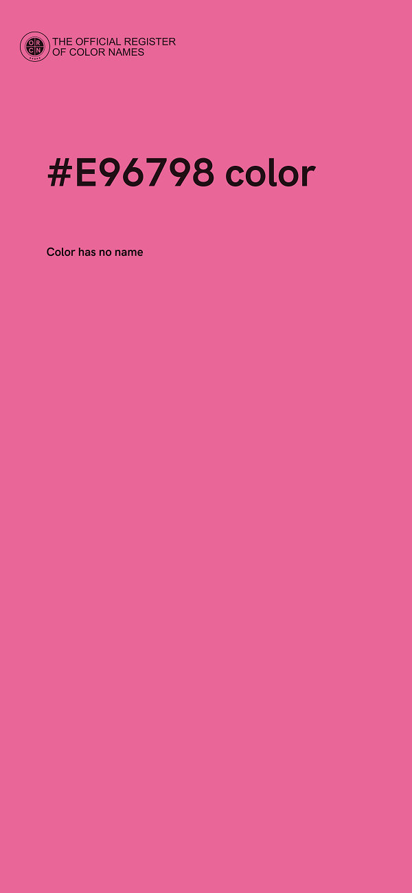 #E96798 color image