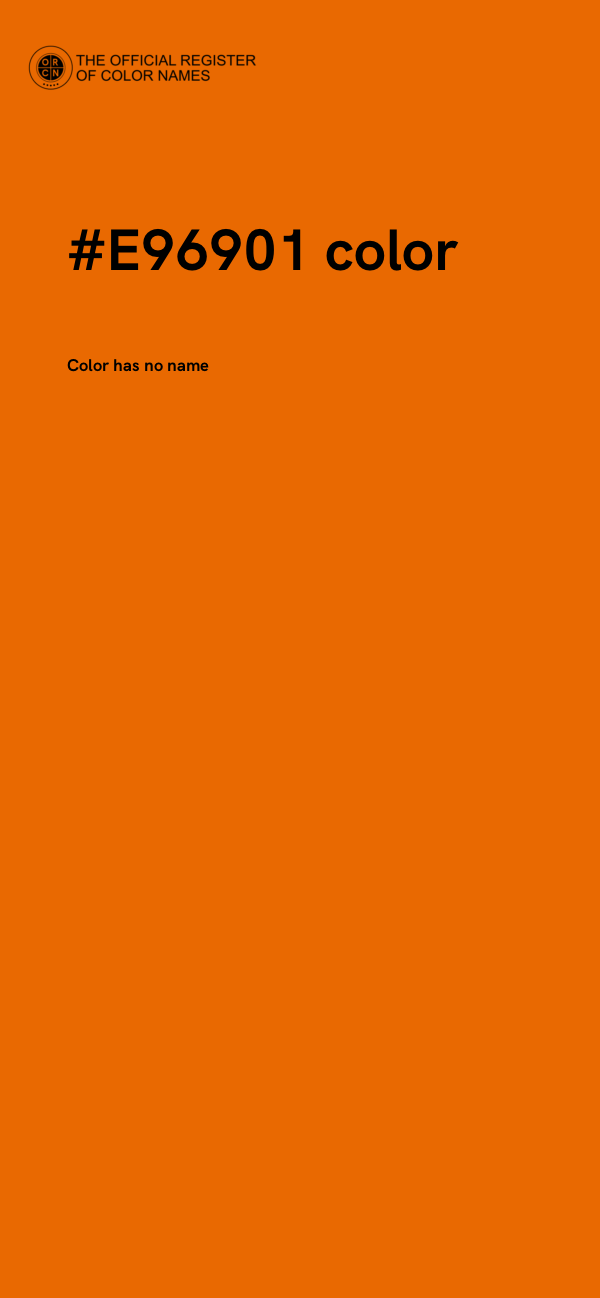 #E96901 color image