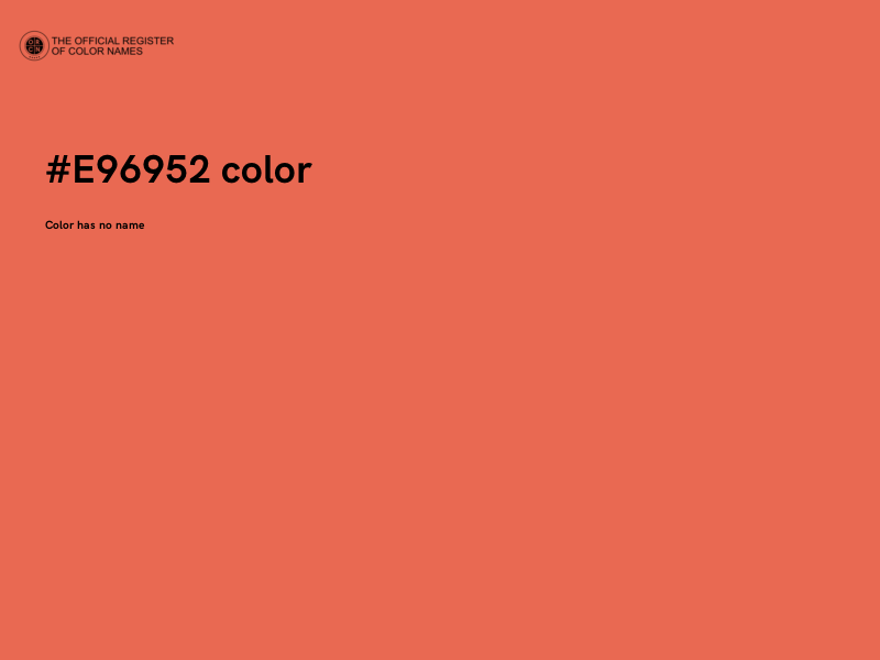 #E96952 color image