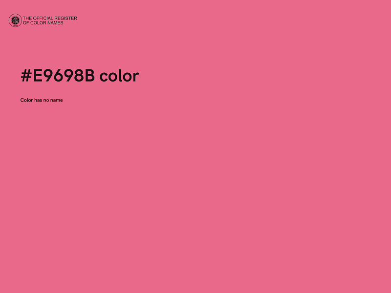 #E9698B color image