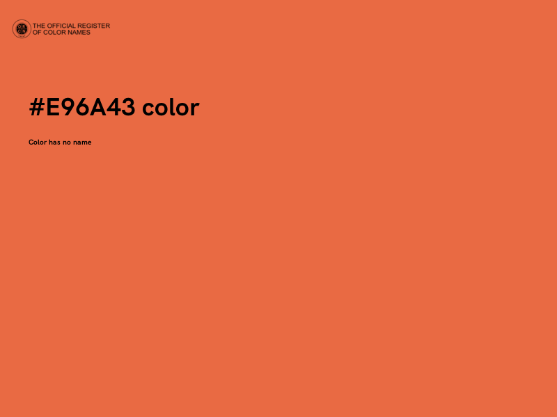 #E96A43 color image