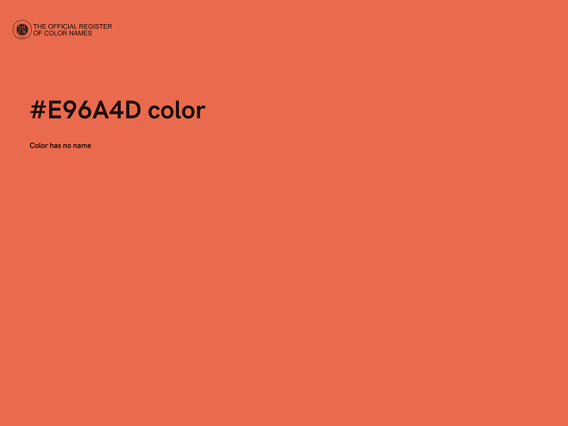 #E96A4D color image