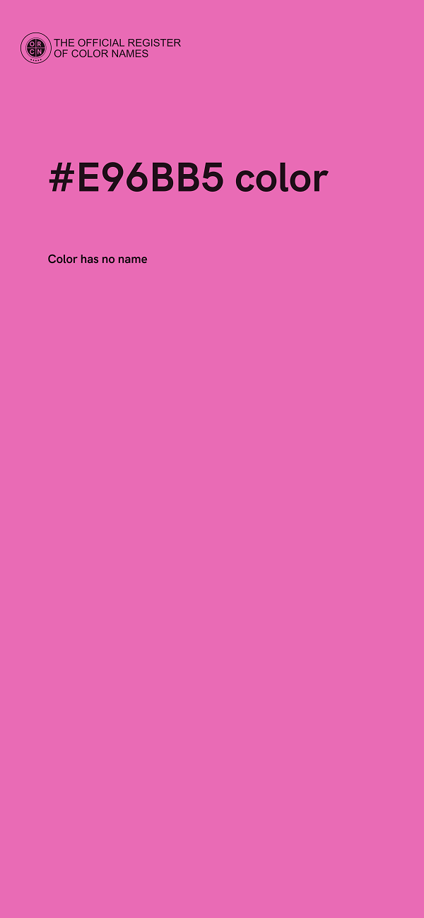 #E96BB5 color image