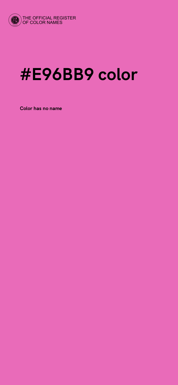 #E96BB9 color image