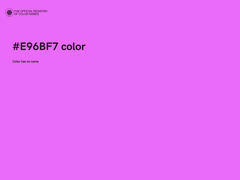 #E96BF7 color image