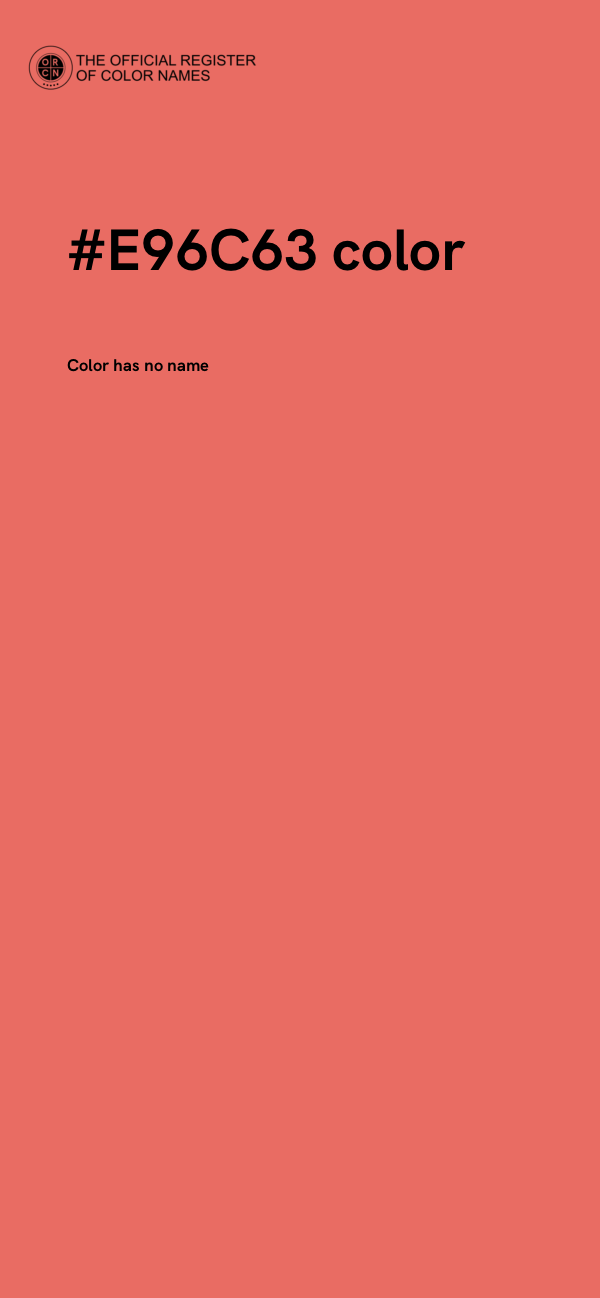 #E96C63 color image