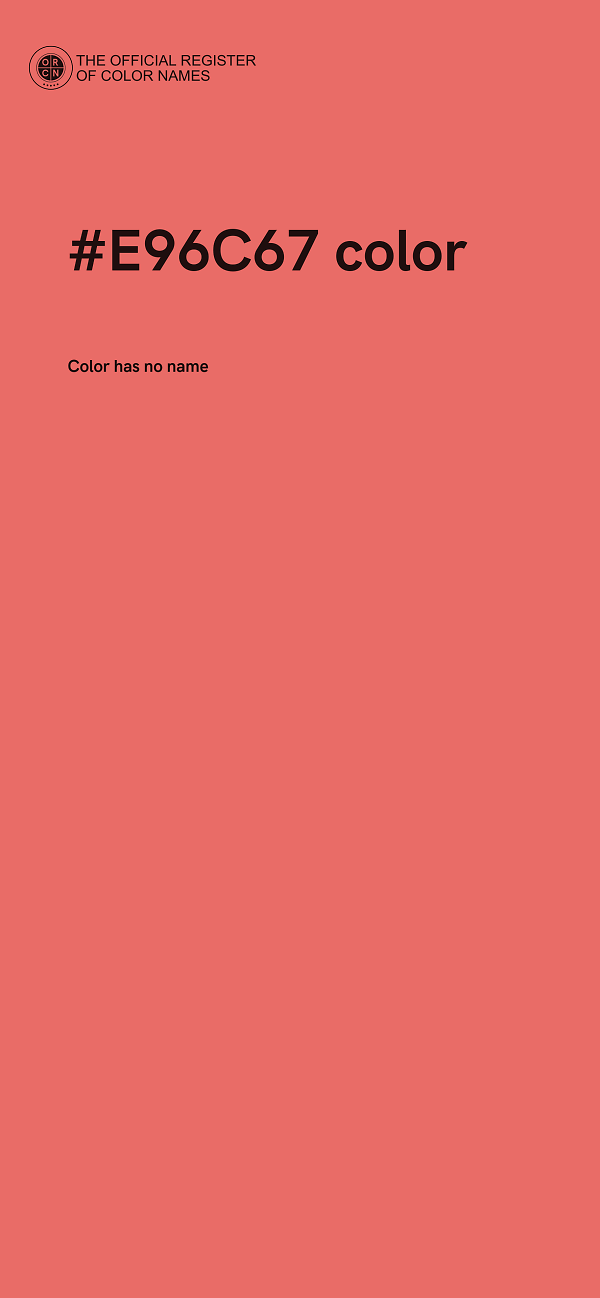#E96C67 color image