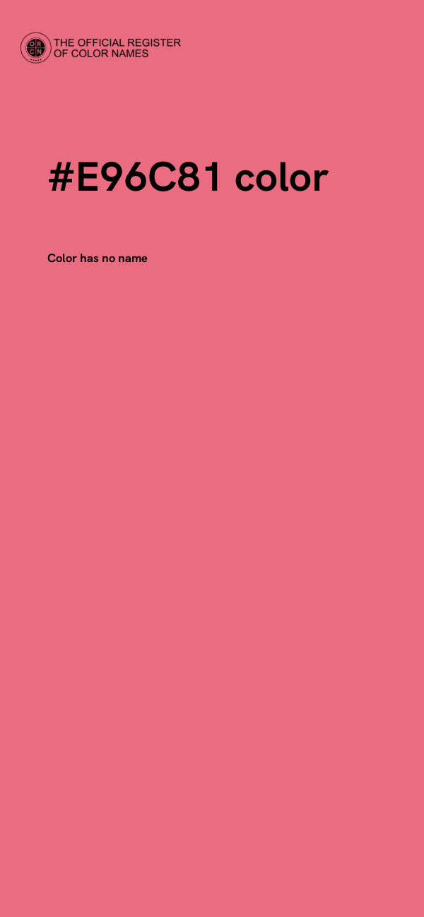 #E96C81 color image