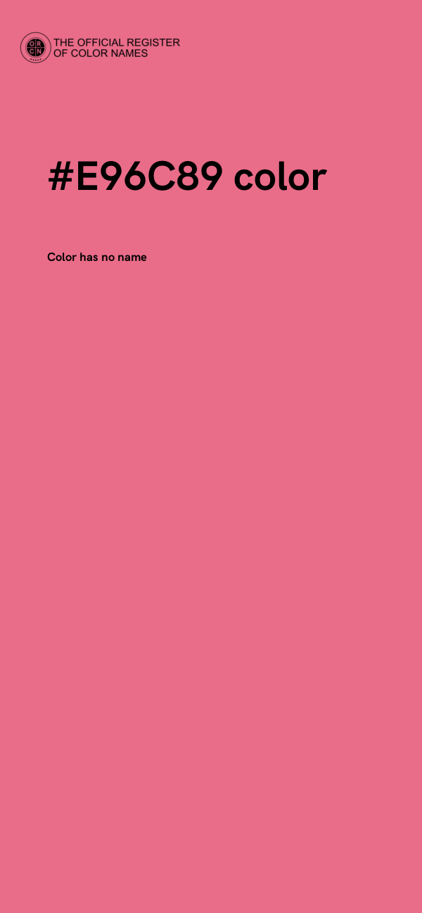 #E96C89 color image