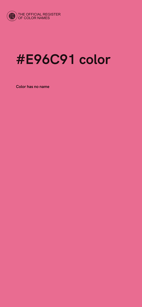 #E96C91 color image