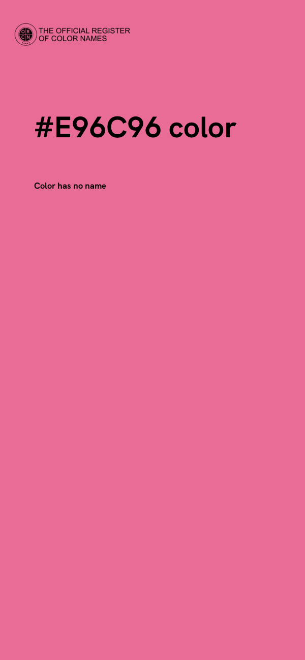 #E96C96 color image
