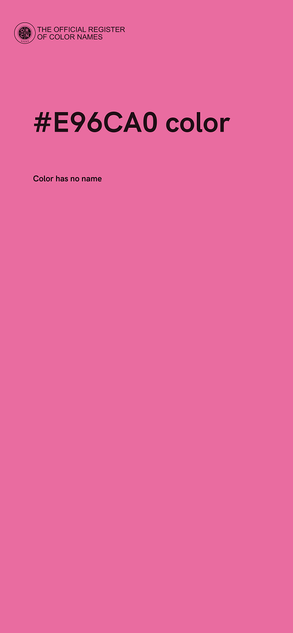 #E96CA0 color image