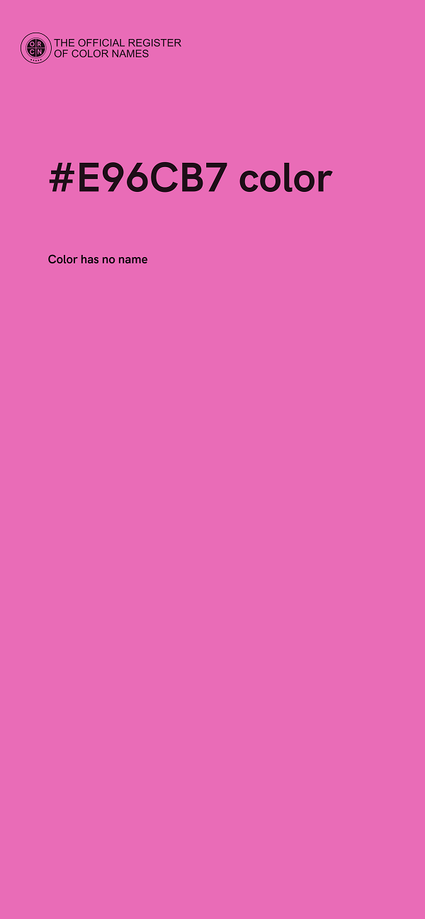 #E96CB7 color image