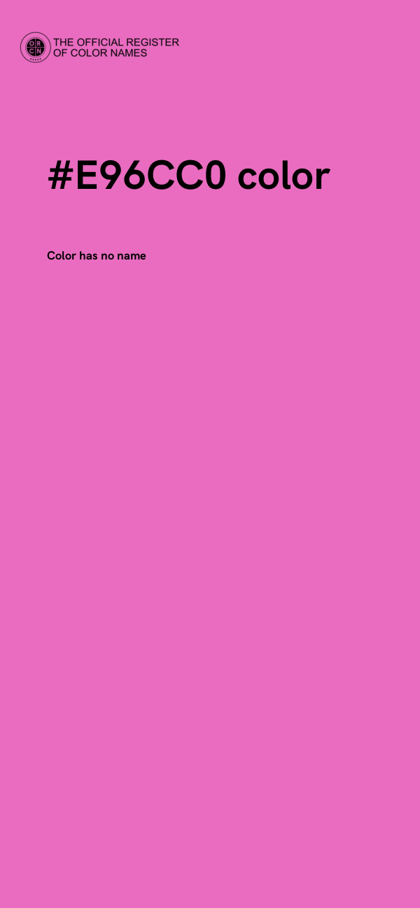 #E96CC0 color image