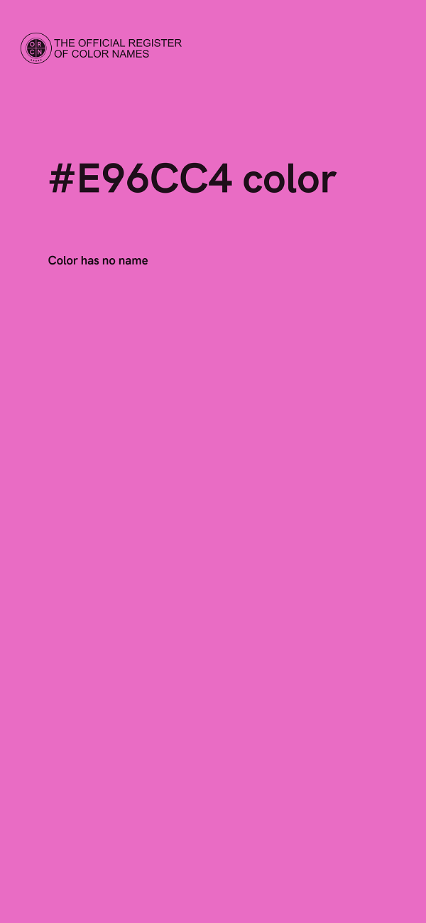 #E96CC4 color image