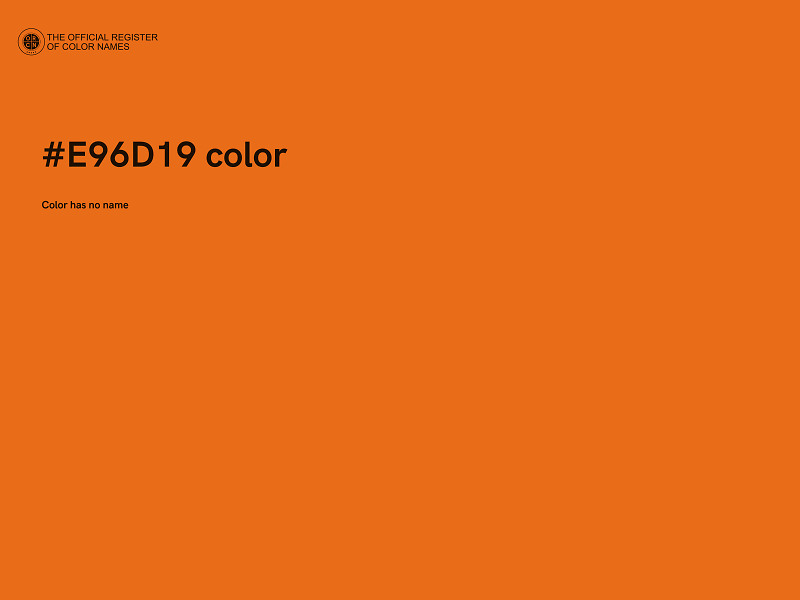 #E96D19 color image