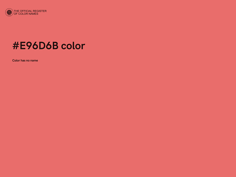 #E96D6B color image